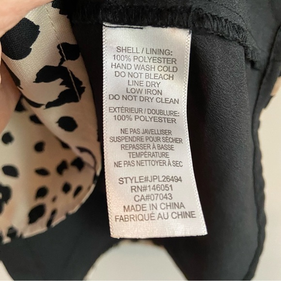 Monteau Black and Cream Patterned Top - Picture 4 of 6